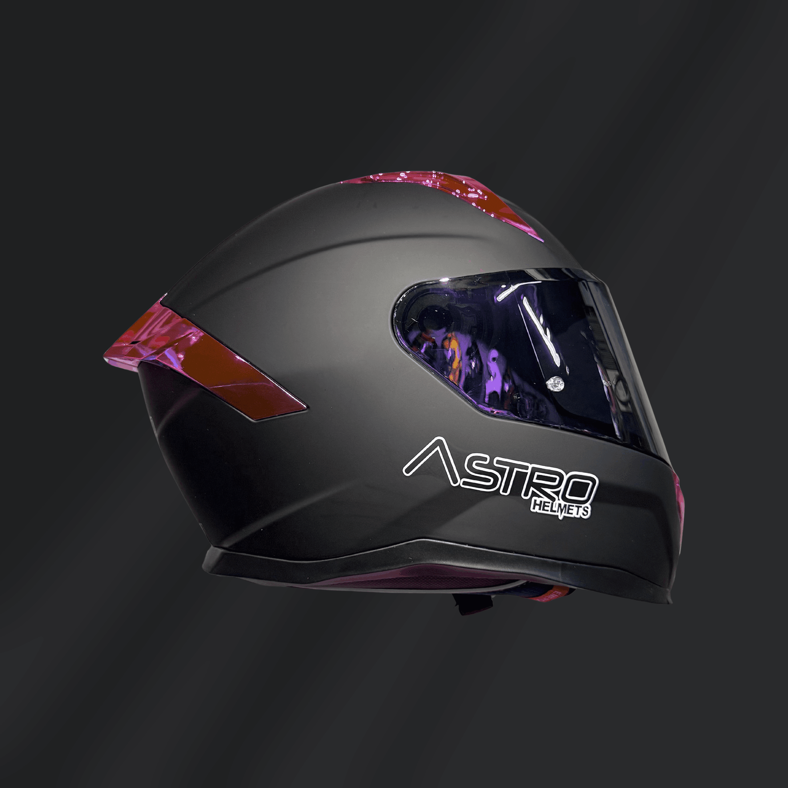 CASCO INTEGRAL ASTRO HELMETS SOLID BLACK PINK