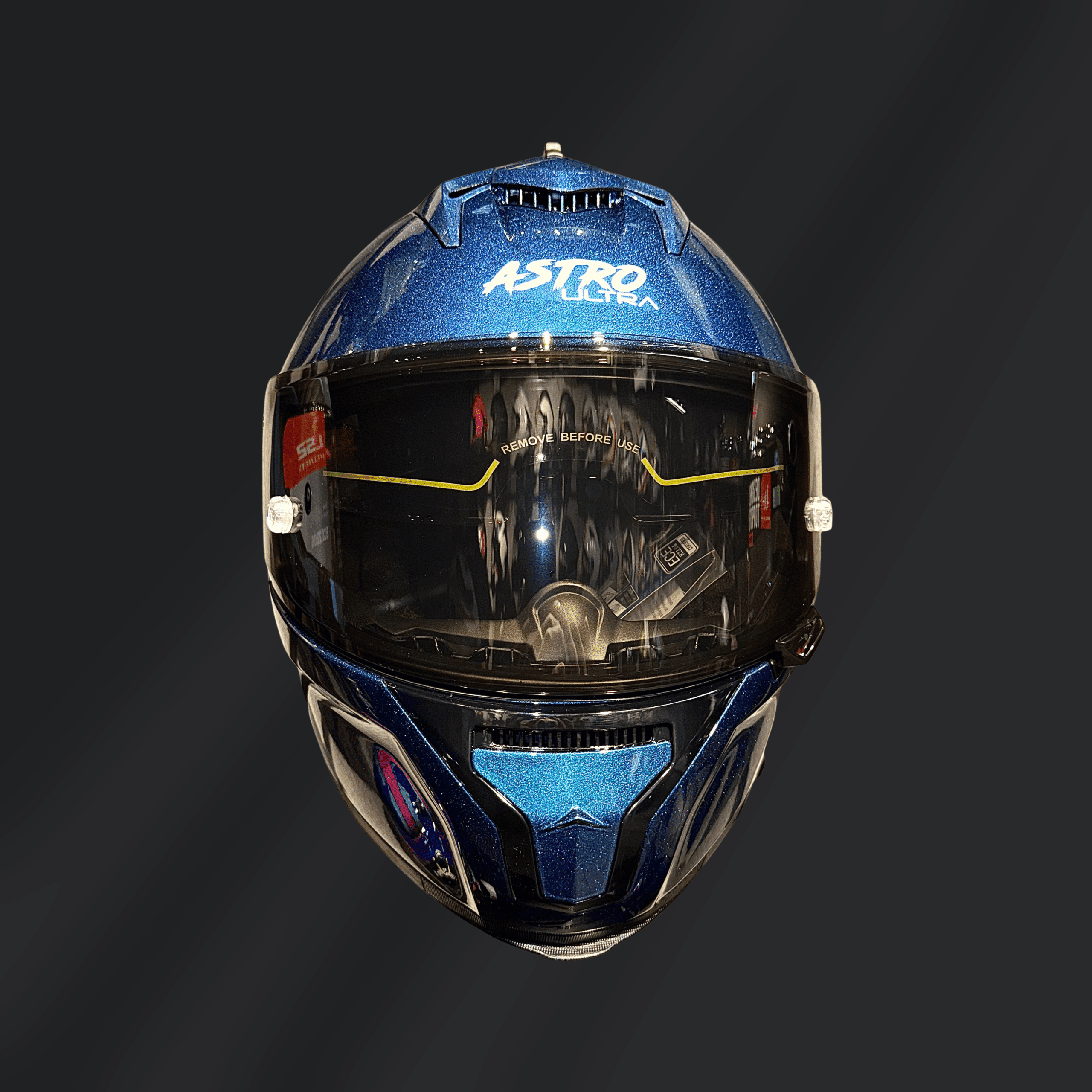 CASCO INTEGRAL ASTRO ULTRA VÉRTIGO CROMÁTICO AZUL - Imagen 2