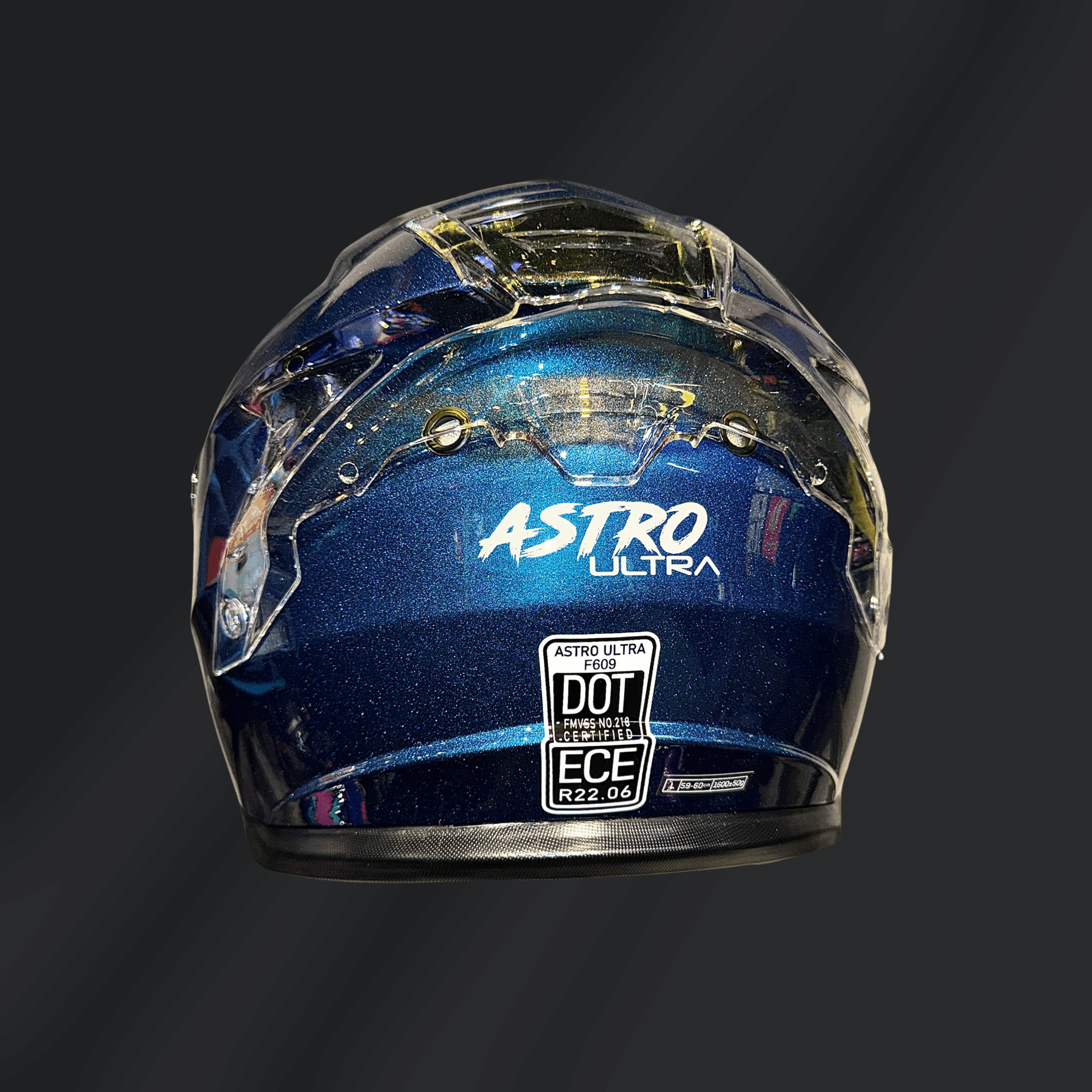 CASCO INTEGRAL ASTRO ULTRA VÉRTIGO CROMÁTICO AZUL - Imagen 4