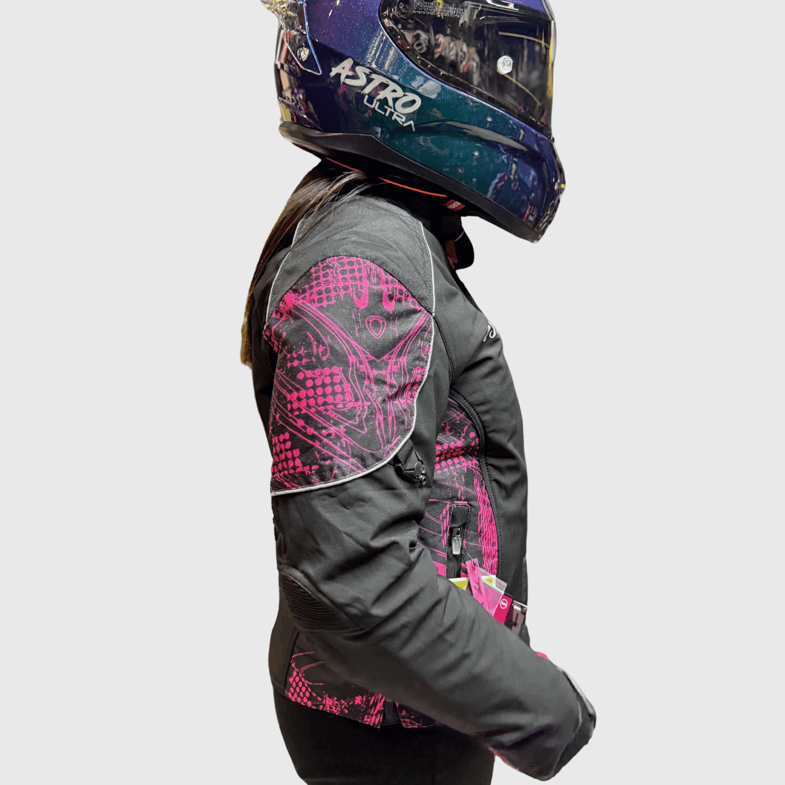 CHAMARRA PARA DAMA ASTRO BIKER ROSA - Imagen 2