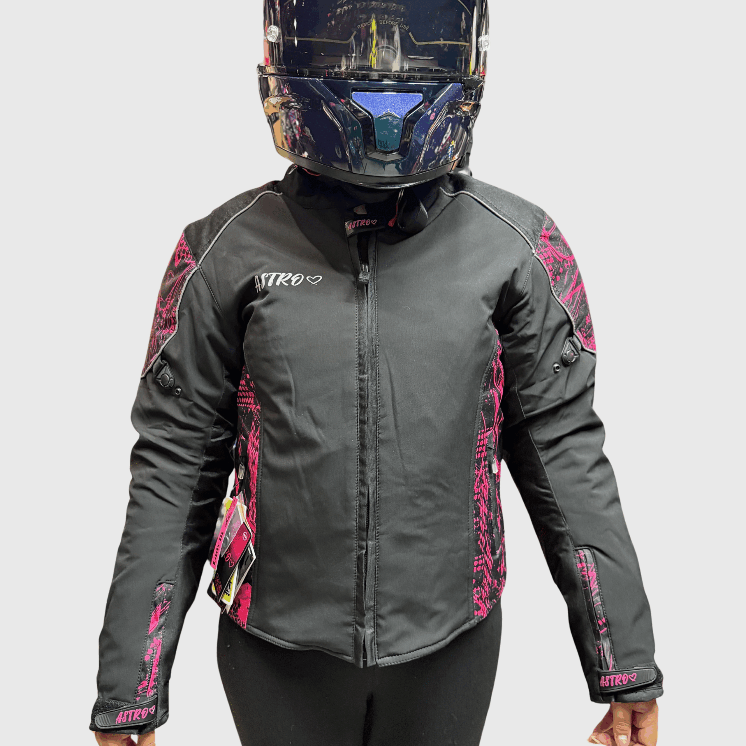 CHAMARRA PARA DAMA ASTRO BIKER ROSA